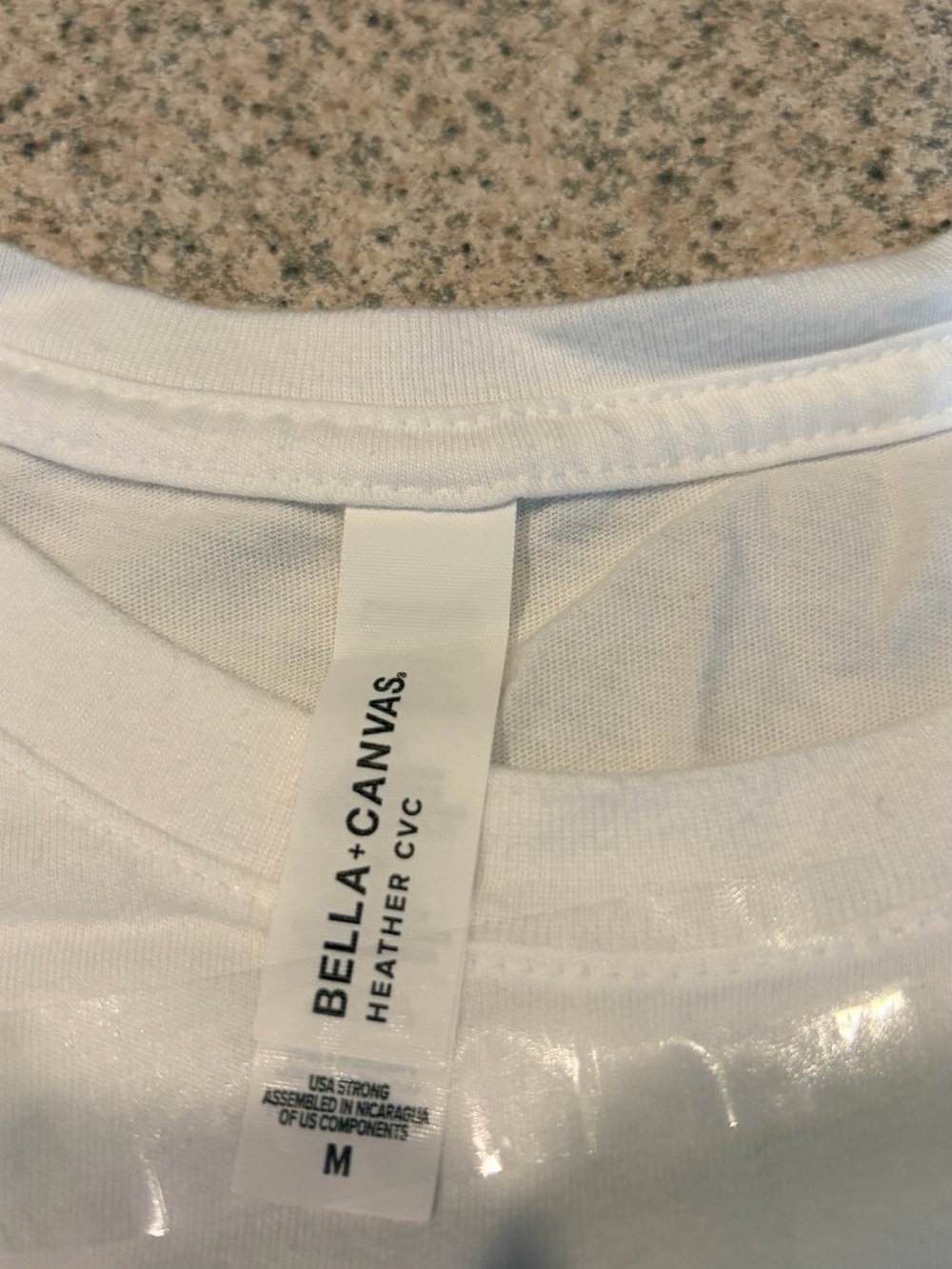 Bella Canvas White Heather CVC Crewneck T-Shirt